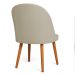 Kit 06 Cadeiras Poltrona de Jantar Luna Suede Capuccino Pés Palito Castanho - Pallazio
