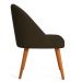 Kit 06 Cadeiras Poltrona de Jantar Luna Suede Marrom Pés Palito Castanho - Pallazio