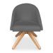 Kit 06 Poltronas Cadeira Giratória Bela Suede Grafite Base de Madeira - Pallazio