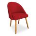 Kit 08 Cadeiras Jantar Bela Suede Vermelho Pés Palito Castanho - Pallazio