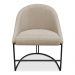 Kit 08 Cadeiras Poltrona de Jantar Bela Suede Bege Base Metálica Industrial Preto - Pallazio