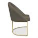 Kit 08 Cadeiras Poltrona de Jantar Bela Suede Marrom Rato Base Metálica Industrial Dourado - Pallazio