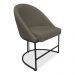 Kit 08 Cadeiras Poltrona de Jantar Bela Suede Marrom Rato Base Metálica Industrial Preto - Pallazio