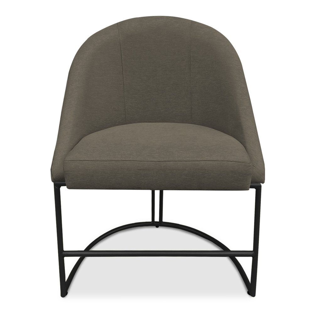 Kit 08 Cadeiras Poltrona de Jantar Bela Suede Marrom Rato Base Metálica Industrial Preto - Pallazio