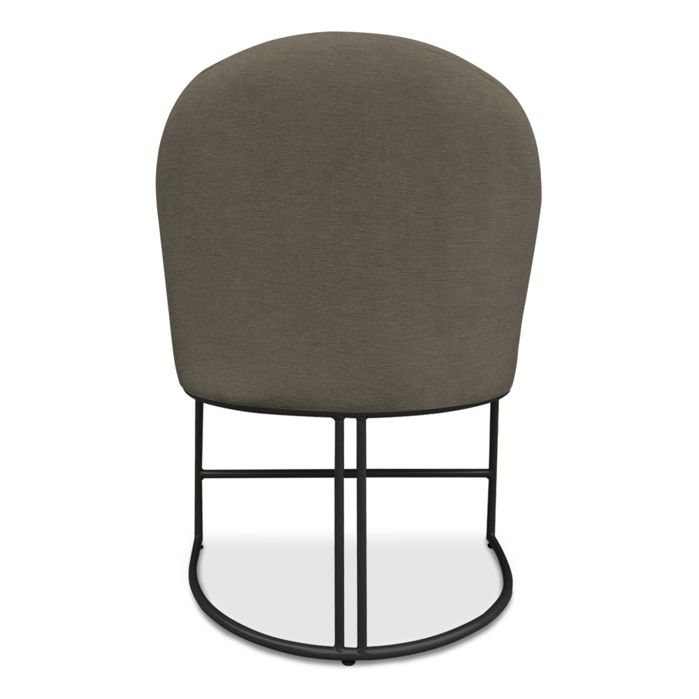 Kit 08 Cadeiras Poltrona de Jantar Bela Suede Marrom Rato Base Metálica Industrial Preto - Pallazio