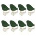Kit 08 Cadeiras Poltrona de Jantar Bela Suede Verde Base Metálica Industrial Dourado - Pallazio