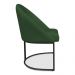Kit 08 Cadeiras Poltrona de Jantar Bela Suede Verde Base Metálica Industrial Preto - Pallazio