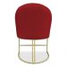 Kit 08 Cadeiras Poltrona de Jantar Bela Suede Vermelho Base Metálica Industrial Dourado - Pallazio