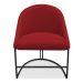 Kit 08 Cadeiras Poltrona de Jantar Bela Suede Vermelho Base Metálica Industrial Preto - Pallazio