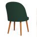 Kit 08 Cadeiras Poltrona de Jantar Luna Suede Verde Pés Palito Castanho - Pallazio