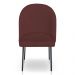 Kit 2 Cadeiras Poltrona de Jantar Ariel Suede Marsala Pés de Ferro Preto - Pallazio