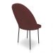 Kit 2 Cadeiras Poltrona de Jantar Ariel Suede Marsala Pés de Ferro Preto - Pallazio