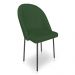 Kit 2 Cadeiras Poltrona de Jantar Ariel Suede Verde Pés de Ferro Preto - Pallazio