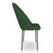 Kit 2 Cadeiras Poltrona de Jantar Ariel Suede Verde Pés de Ferro Preto - Pallazio