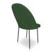 Kit 2 Cadeiras Poltrona de Jantar Ariel Suede Verde Pés de Ferro Preto - Pallazio