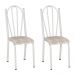 Kit 2 Cadeiras de Cozinha Alasca Estampado Rattan Pés de Ferro Branco - Pallazio