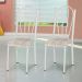 Kit 2 Cadeiras de Cozinha Alasca Estampado Rattan Pés de Ferro Branco - Pallazio