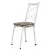 Kit 2 Cadeiras de Cozinha Delaware Estampado Cedro Pés de Ferro Branco - Pallazio