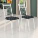 Kit 2 Cadeiras de Cozinha Delaware Estampado Mosaico Silver Pés de Ferro Branco - Pallazio