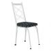 Kit 2 Cadeiras de Cozinha Delaware Estampado Mosaico Silver Pés de Ferro Branco - Pallazio