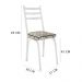 Kit 2 Cadeiras de Cozinha Luisiana Estampado Cedro Pés de Ferro Branco - Pallazio