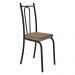 Kit 2 Cadeiras de Cozinha Montana Estampado Rattan Bege Pés de Ferro Preto - Pallazio