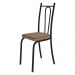 Kit 2 Cadeiras de Cozinha Montana Estampado Rattan Bege Pés de Ferro Preto - Pallazio