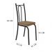 Kit 2 Cadeiras de Cozinha Montana Estampado Rattan Bege Pés de Ferro Preto - Pallazio