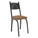 Kit 2 Cadeiras de Cozinha Virginia Estampado Rattan Bege Pés de Ferro Preto - Pallazio