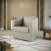 Kit 2 Poltronas Decorativa Ana Corano Bege Pés Cromado - Pallazio