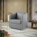 Kit 2 Poltronas Decorativa Ana Corano Cinza Pés Cromado - Pallazio