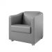 Kit 2 Poltronas Decorativa Ana Corano Cinza Pés Cromado - Pallazio