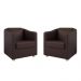 Kit 2 Poltronas Decorativa Ana Corano Marrom Pés Cromado - Pallazio