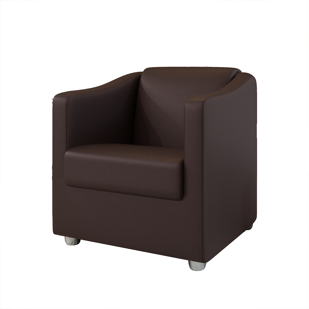 Kit 2 Poltronas Decorativa Ana Corano Marrom Pés Cromado - Pallazio