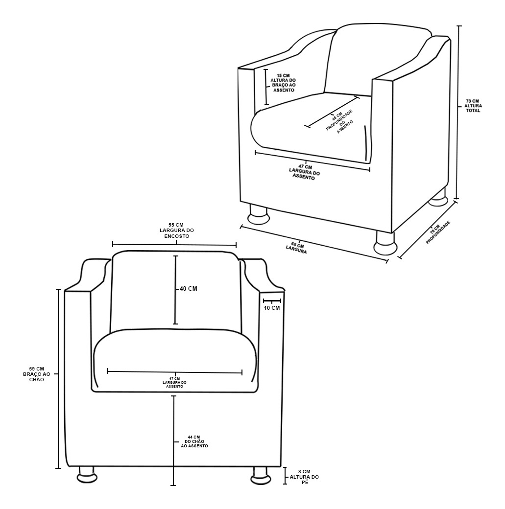 Kit 2 Poltronas Decorativa Ana Corano Marrom Pés Cromado - Pallazio