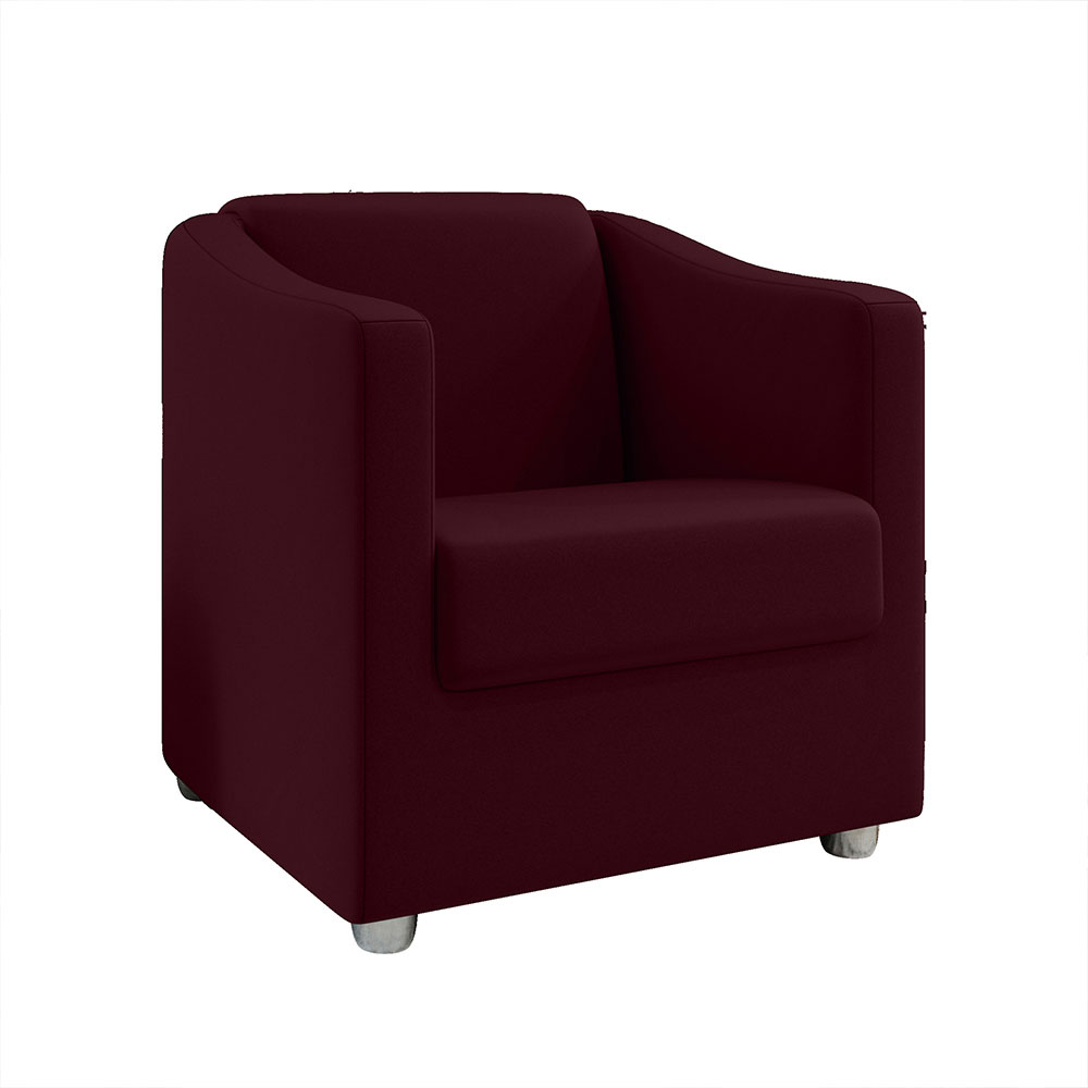 Kit 2 Poltronas Decorativa Ana Suede Marsala Pés Cromado - Pallazio