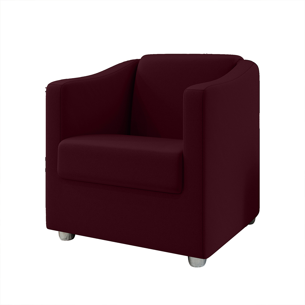 Kit 2 Poltronas Decorativa Ana Suede Marsala Pés Cromado - Pallazio
