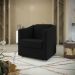 Kit 2 Poltronas Decorativa Ana Suede Preto Pés Cromado - Pallazio