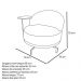 Kit 2 Poltronas Decorativa Andromeda Linho Bouclê Marrom Base Giratória de Ferro - Pallazio
