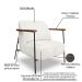 Kit 2 Poltronas Decorativa Celeste Linho Bouclê Bege Pérola Base de Ferro Preto - Pallazio