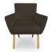 Kit 2 Poltronas Decorativa Leticia Suede Marrom Pés Palito Castanho - Pallazio