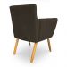Kit 2 Poltronas Decorativa Leticia Suede Marrom Pés Palito Castanho - Pallazio