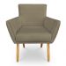 Kit 2 Poltronas Decorativa Leticia Suede Marrom Rato Pés Palito Castanho - Pallazio