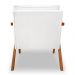 Kit 2 Poltronas Decorativa Luiza Linho Bouclê Off White Base em Madeira Castanho - Pallazio
