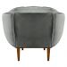 Kit 2 Poltronas Decorativa Marcela Veludo Cinza Base Madeira Castanho - Pallazio