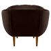 Kit 2 Poltronas Decorativa Marcela Veludo Marrom Base Madeira Castanho - Pallazio