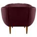 Kit 2 Poltronas Decorativa Marcela Veludo Vinho Base Madeira Castanho - Pallazio