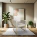 Kit 2 Poltronas Decorativa Nina Suede Base Metálica Industrial Dourado - Pallazio