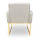 Kit 2 Poltronas Decorativa Nina Suede Base Metálica Industrial Dourado - Pallazio