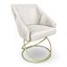 Kit 2 Poltronas Luxo Alana Suede Base de Ferro Dourado - Pallazio